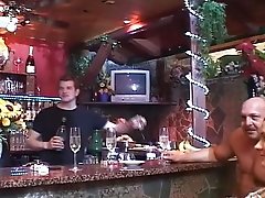 Two Amazing Looking German Girls Getting Fucked At The Bar By Three Dudes