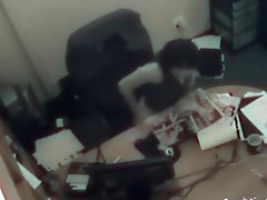 Office Rubbing And Fingering Pussy While On Work