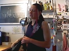 A Fabulous German Babe Gets Her Shaved Pussy Covered With Cum