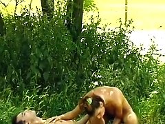 Superb German Babe Rides Big Dick In A Park