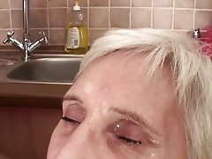 Very Old German Granny Adores Warm Cum On Her Face