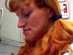 A Curvy German Babe Gets Her Asshole Smashed In The Kitchen