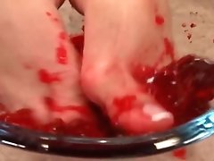 A Brunette German Slut Gets Her Feet Messy Before Getting Fucked