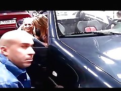 Lucky Mechanic Enjoys Anal Sex With Three Stunning French Blondes