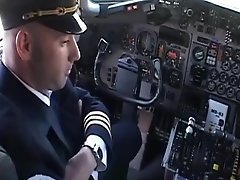 Randy Pilot Fondles Sexy Brunette In The Cockpit