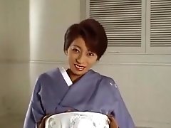 Japanese Kimono Woman Facesitting With Interview